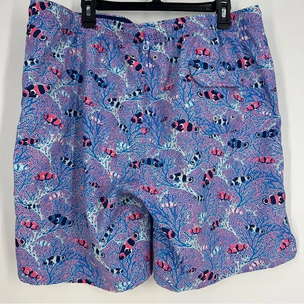 PETER MILLAR Men’s Colorful Clownfish Printed Swim Trunks Sz XL